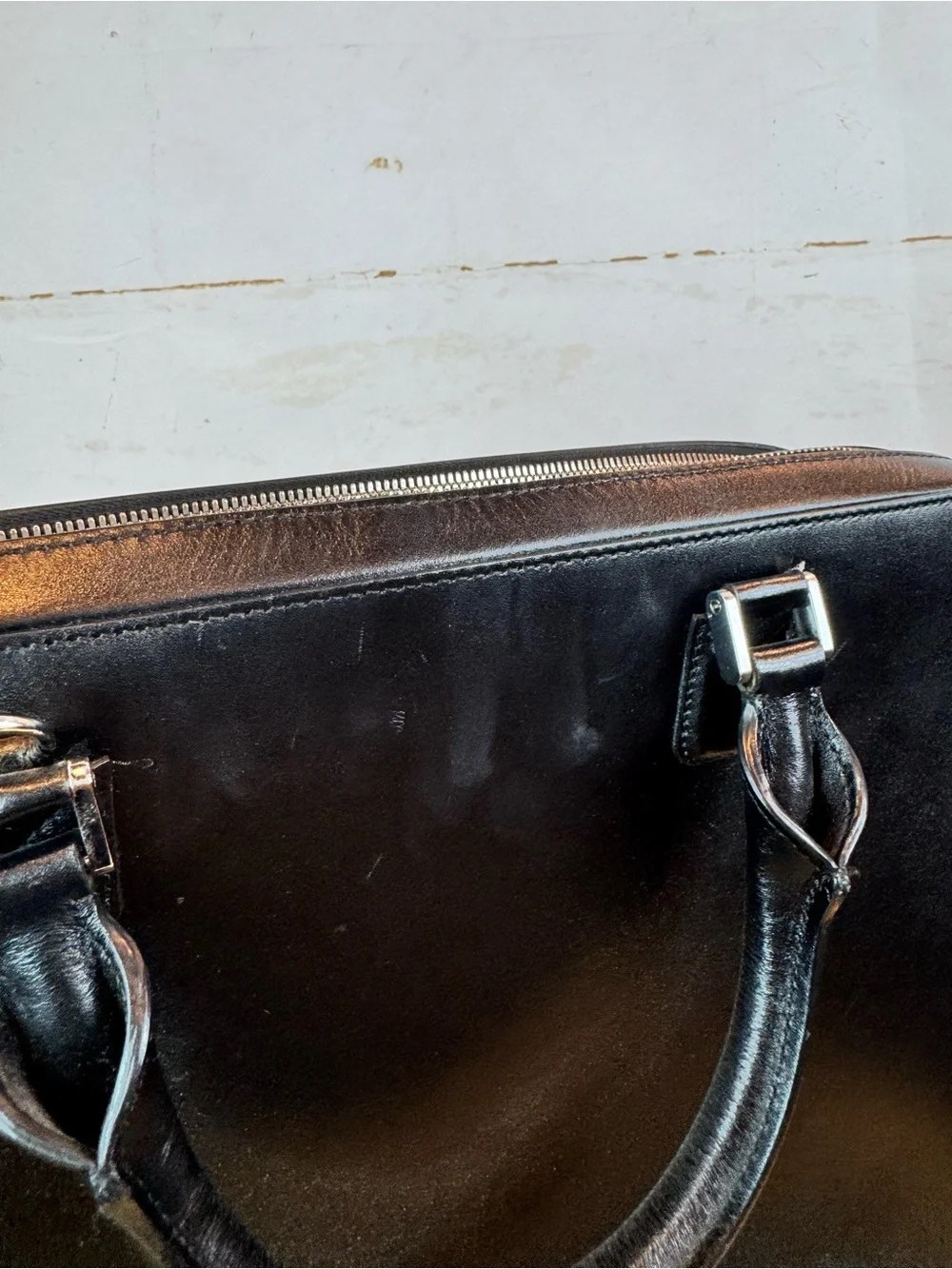 Montblanc | Black Leather Crossbody Briefcase